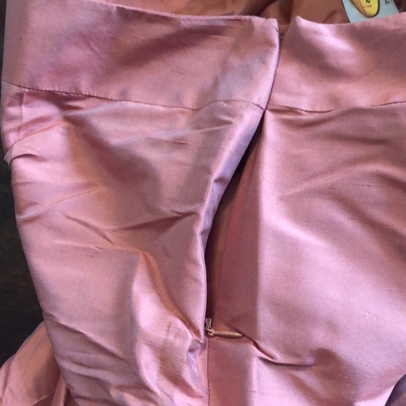 NWT Shantung Silk sz 8 peach Talbots Petites straight leg lined slacks - Picture 8 of 15